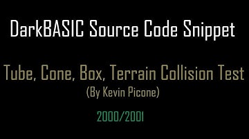 DarkBASIC Sliding Collision Test 2000/2001