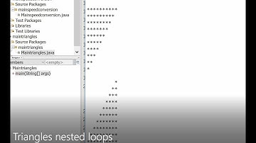 JAVA - Lesson #57 - Triangles nested loops
