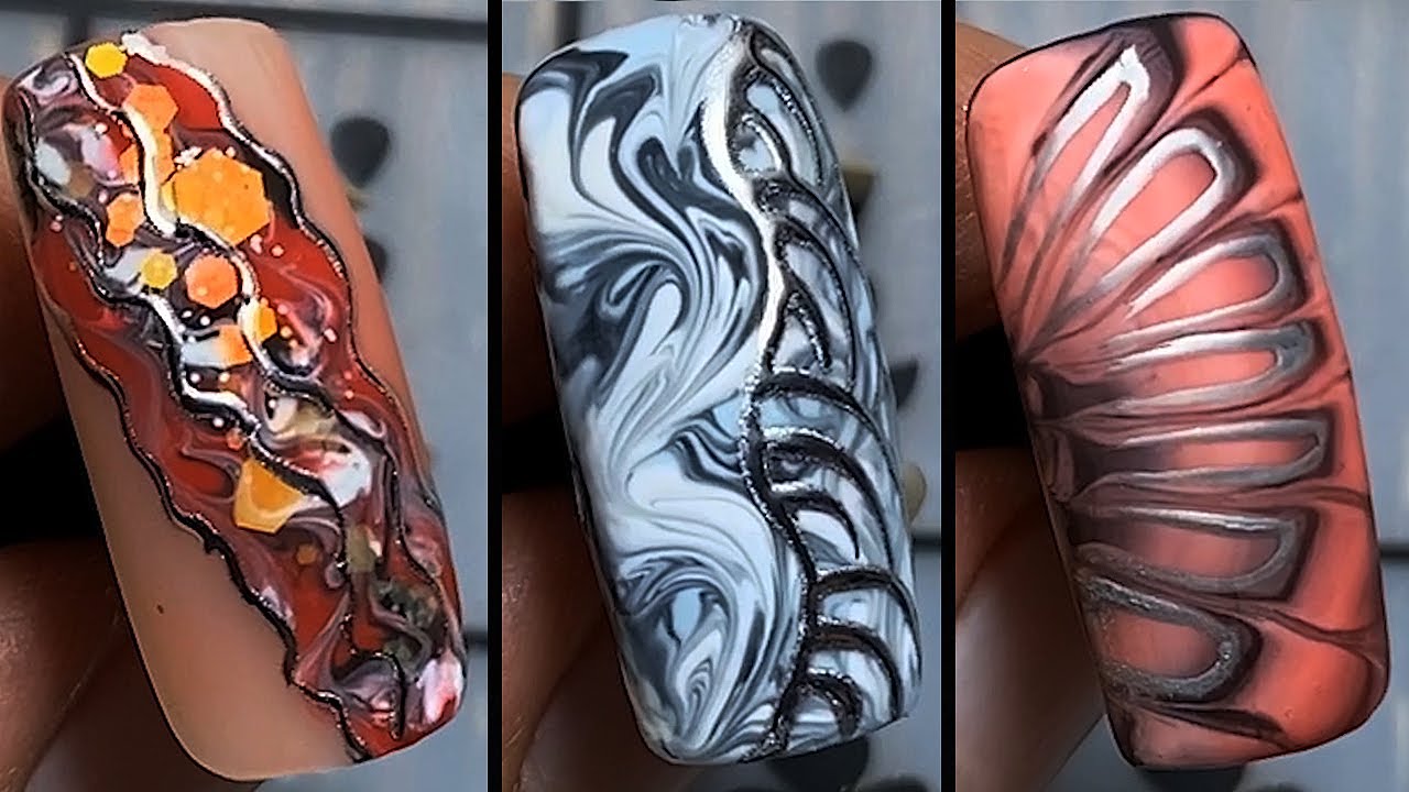 Colorful Drag Marble Nail Art - wide 3