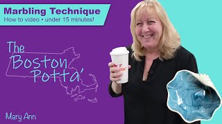 How To - Marbling Technique for Pottery