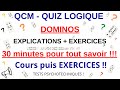 DOMINOS EXPLICATIONS Cours Complet Exercices QCM Quiz Logique Tests Psychotechniques mp3