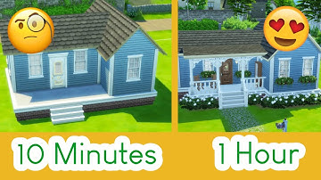 10 Minutes Versus 1 Hour Challenge || Sims 4 Build
