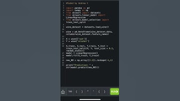 Python Bytes - Linear Regression Prediction #python #datascience #coding Code in Description