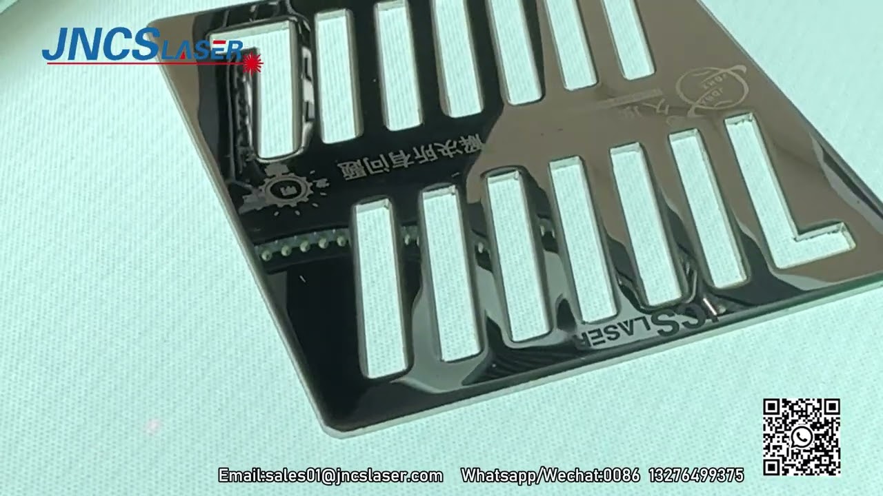 Hot 100W Mopa fiber laser marking machine with CCD camera for stainless steel ,jncslaser