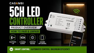 CB5 Casambi Bluetooth + RF 5-Channel LED Controller | INSTYLE LED Pairing & Unpairing Guide