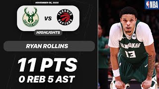 Ryan Rollins vs Toronto Raptors | 11 PTS 0 REB 5 AST | NBA 11-05-2025 Highlights