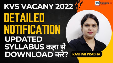 KVS Vacancy 2022 - Official Syllabus, Age, Eligibility Criteria, Exam Pattern for KVS PRT, TGT, PGT