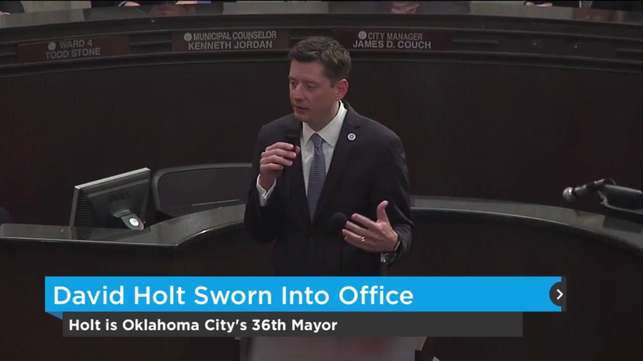 David Holt sworn in as new mayor of Oklahoma City