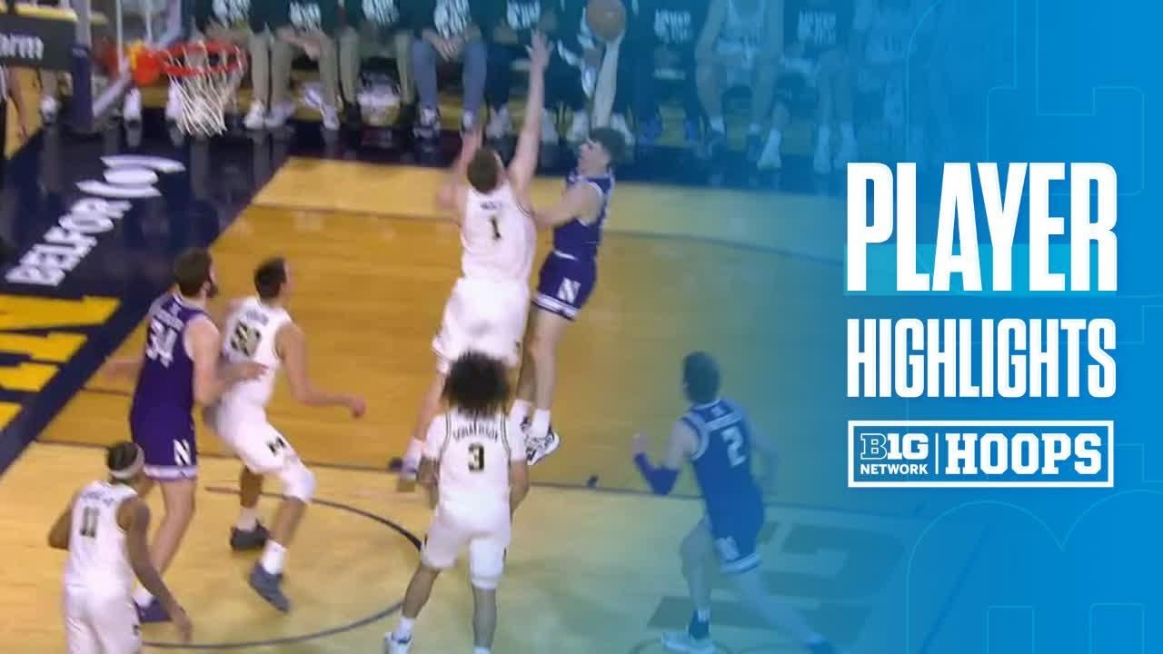 Brooks Barnhizer 21 PTS 8 REB Performance vs. Michigan | Northwestern Basketball | 01/19/2025