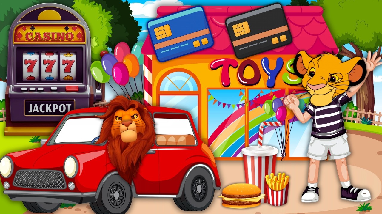 سيمبا وقردون تحدي 24 ساعة في المول!|حواديت قبل النوم|قصص أطفال بالعامية|حواديت مع لى لى