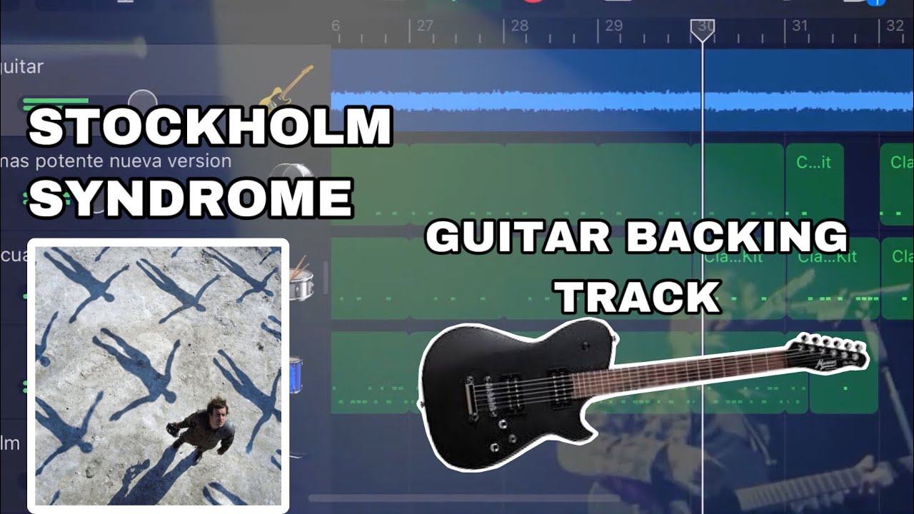 Muse - Stockholm Syndrome (GUITAR BACKING TRACK - garageband cover)
