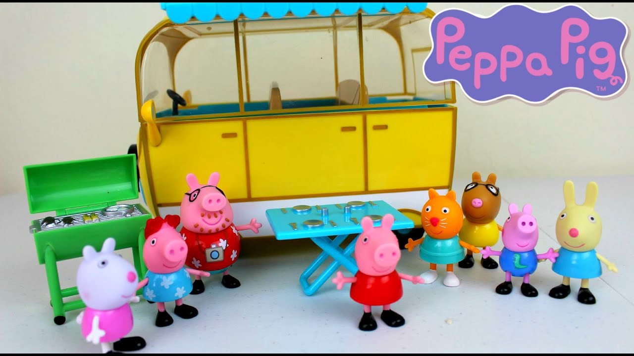 pirámide solicitud búnker Juguetes de Peppa Pig Peppa va de paseo con Familia y Amigos Peppa Pig Toys  - YouTube