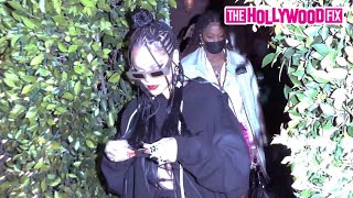 Rihanna Struggles With Her Mask While Leaving Dinner At Georgio Baldi In Santa Monica 3.28.21