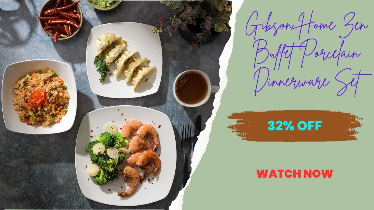 Gibson Home Zen Buffet Porcelain Dinnerware Set