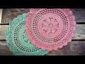 How to crochet tea rose doily  easy pattern