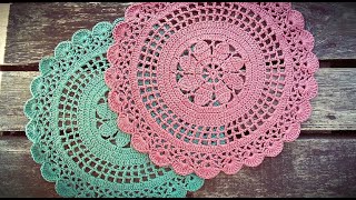 How To Crochet Tea Rose Doily  Easy Pattern