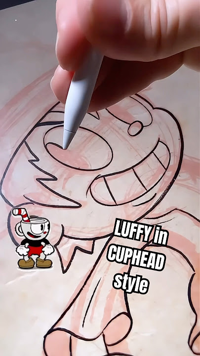 Monkey D. Luffy from One Piece vintage cartoon style #rubberhose #cupheadstyle #anime #howtodraw