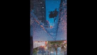 City reflection through puddle (meme)