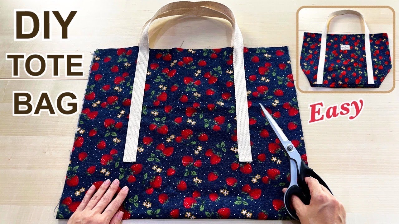 Easy Diy Tote Bag How to Make Shopping Bag Easy Pattern Sewing Tutorial