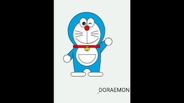 How to draw Doraemon using python #coding #doremon #shorts #kids