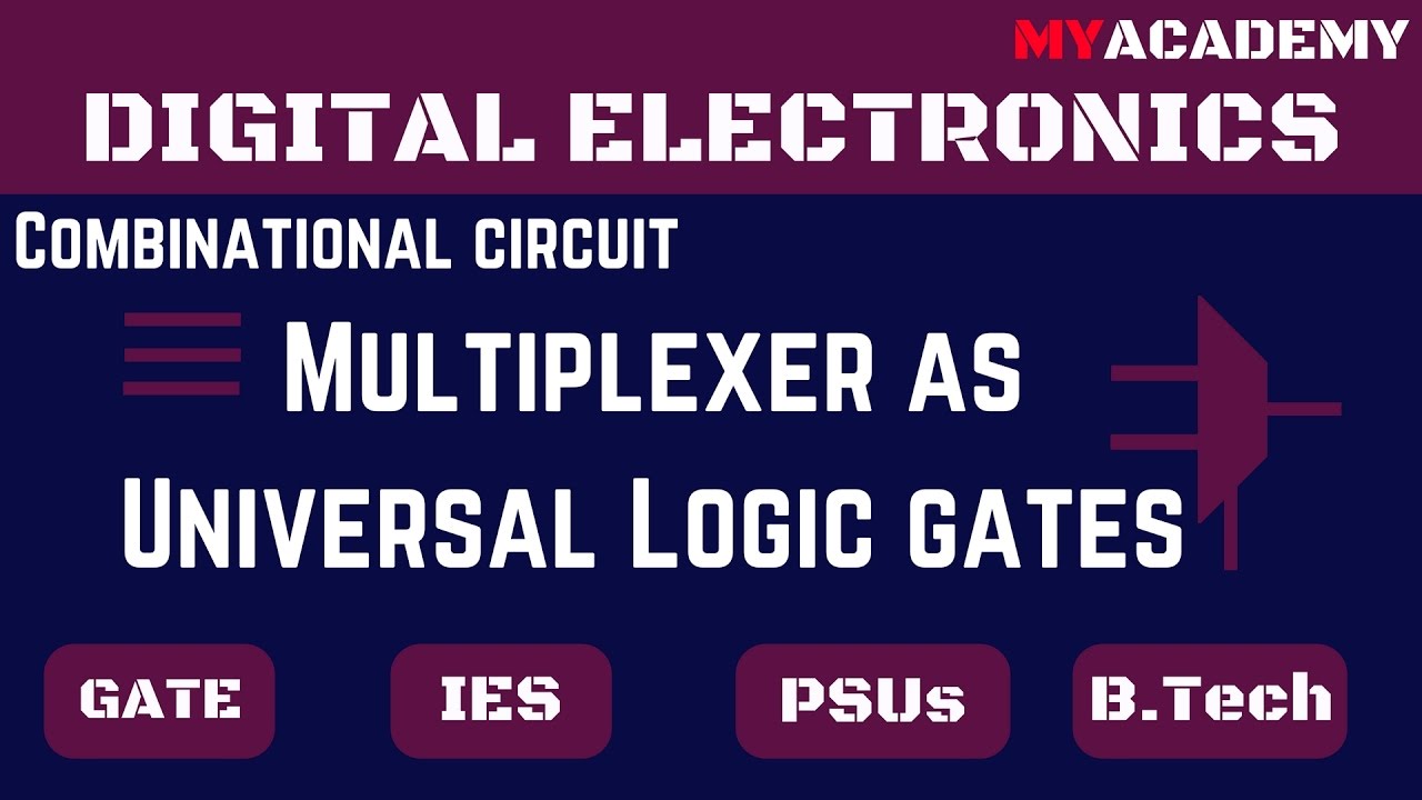 Multiplexer as Universal Gate | MUX | Digital Electronics | Gate, ESE ...
