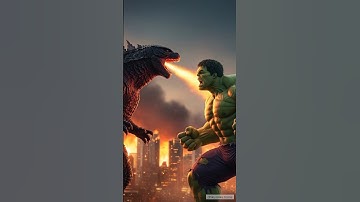hulk vs godzilla 💪🦖🔥 #ai #shorts #hulk