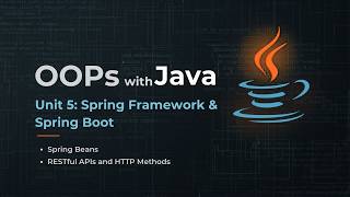 OOPs with Java | Unit 5: Spring Framework & Spring Boot