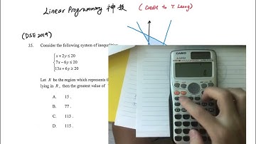 DSE Math Paper 2 Linear programming 神技