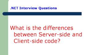dot Net interview questions part-1
