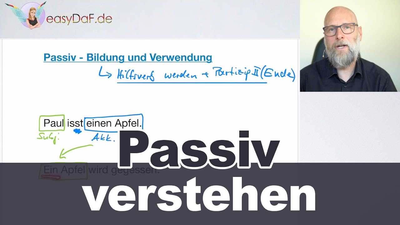 Passiv verstehen -  Bildung und Gebrauch