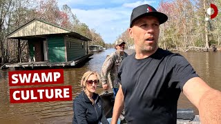 Inside Off-Grid Houseboat Life - Camp in Louisiana Swamp 🇺🇸