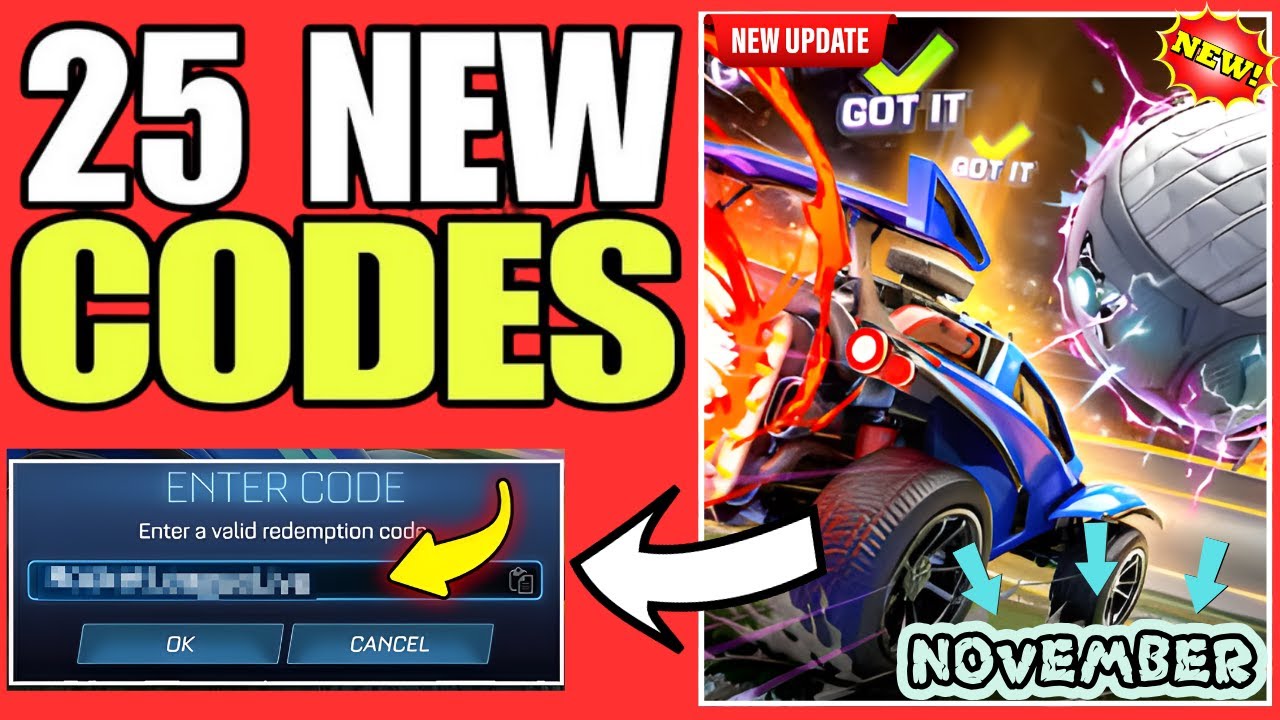 ROCKET LEAGUE CODES 2025 [NOVEMBER] ROCKET LEAGUE CODES | ROCKET LEAGUE ...