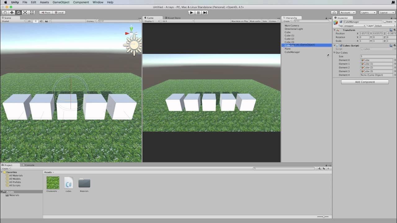 Unity From Scratch Part 14: Arrays - YouTube