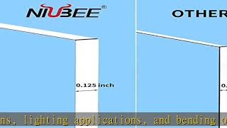 NIUBEE Acrylic Sheet 18x24 Inches 2 Pieces Inch Thick Clear Plexiglass Plastic Perspex Plate