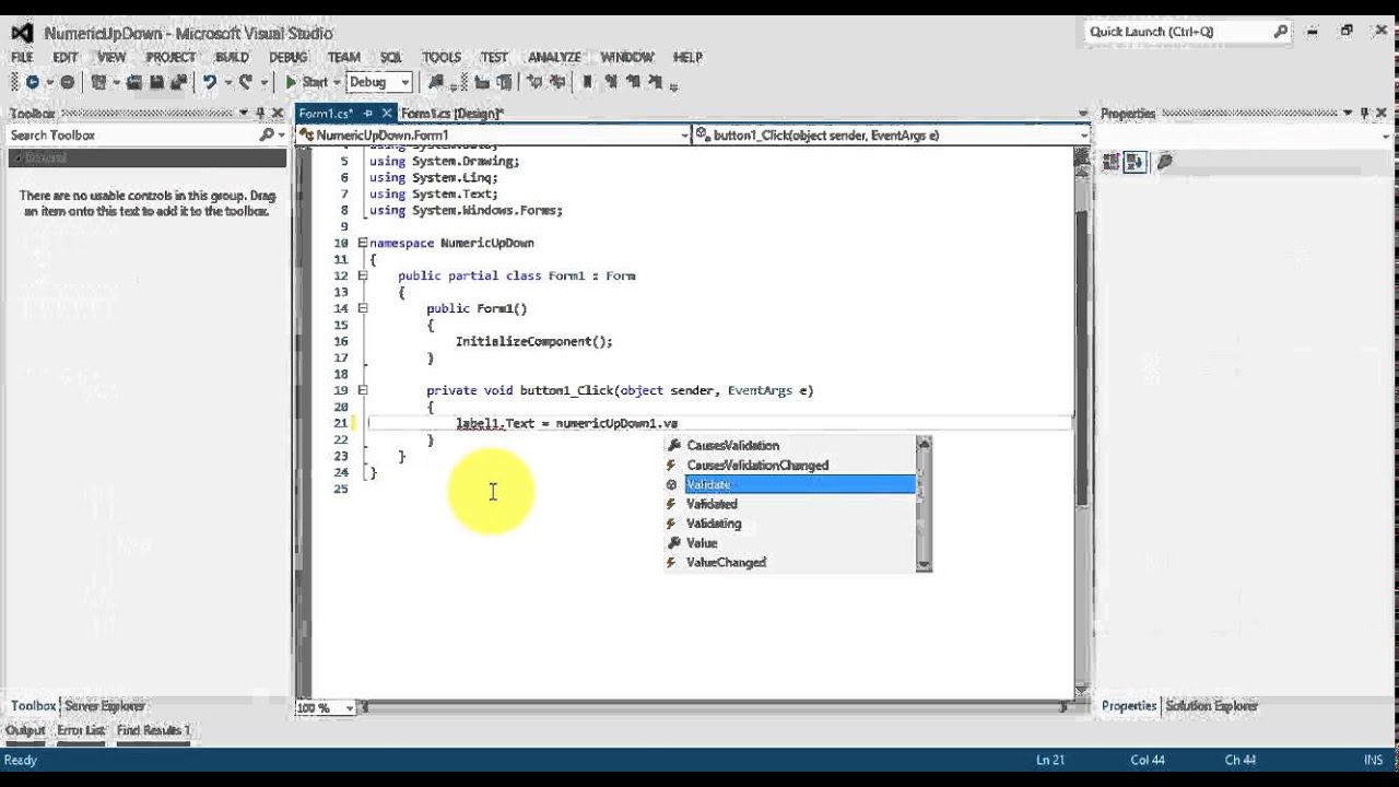 Numeric UpDown YouTube