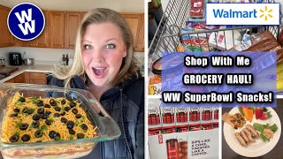 SHOP WITH ME at WALMART and GROCERY HAUL | WW SUPER BOWL PARTY Food Ideas