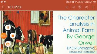 Character analysis in Animal Farm by George Orwell