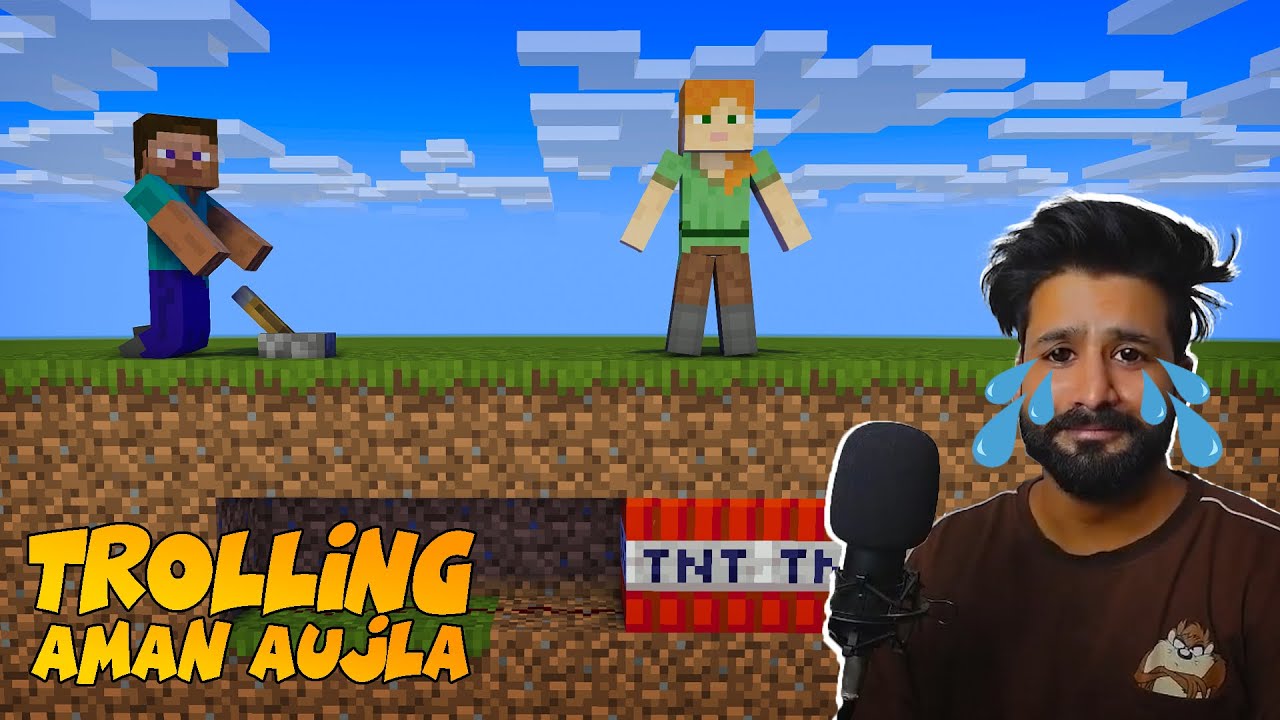 Trolling  @amanaujlalive1  in Minecarft Gone Wrong 😂