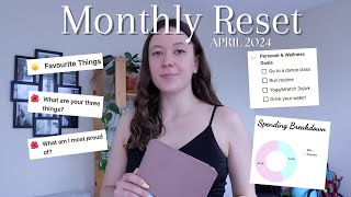 APRIL 2024 RESET | reflection, goal setting \& favourites