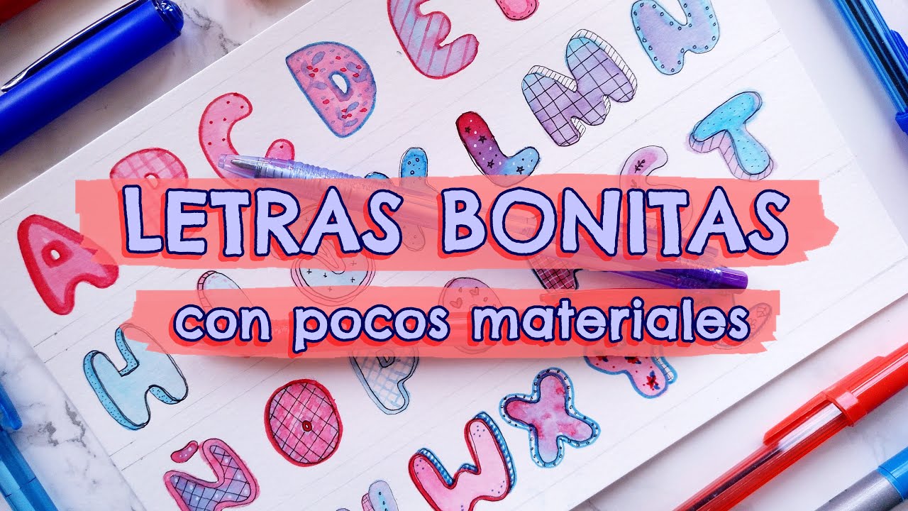 caligrafía Frank Worthley Innecesario 27 TIPOS de LETRAS para TÍTULOS BONITOS ❤ IDEAS para CARTELES y PORTADAS con  POCOS MATERIALES - YouTube