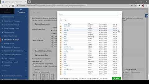 Exportar base de datos con Virtualmin