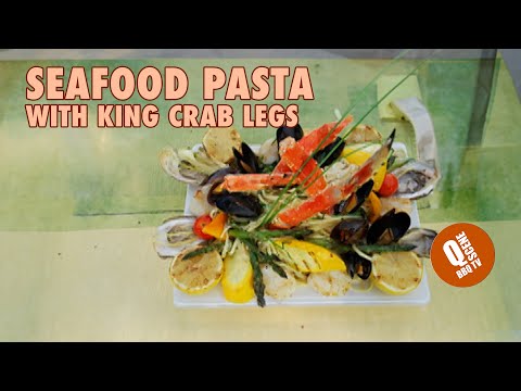 Seafood Pasta with King Crab Legs