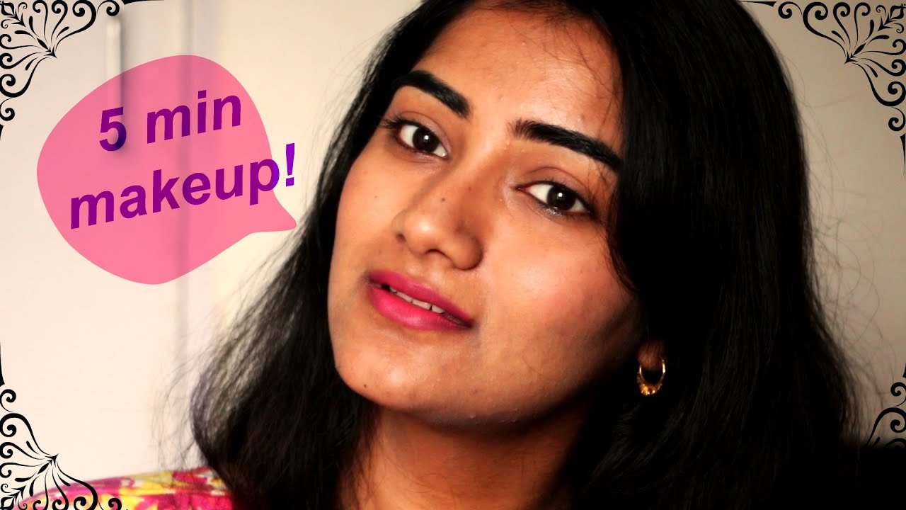 5 minute Makeup (running late? natural look? quick makeup?) - YouTube