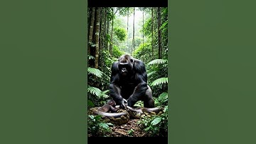 Mother Gorilla Rescuing Baby from Giant Python #animalviral #trending