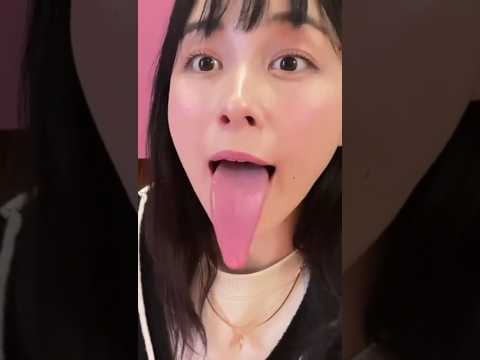 Michaela Sato Highlighted Sticking Tongue Out