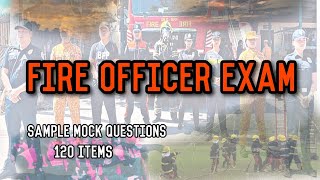 FIRE OFFICER EXAM REVIEWER 2024 | FOE MOCK QUESTIONS