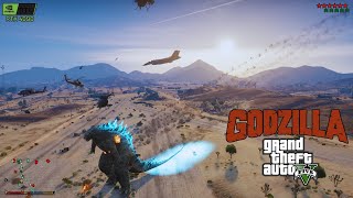 GTA5 mods : Godzilla vs ten stars Army