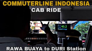 Cab ride JR 205 Commuterline Indonesia. RAWA BUAYA to DURI Station