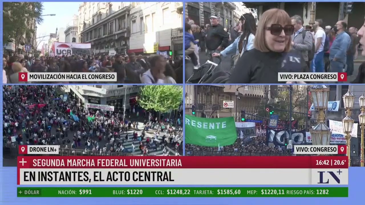Segunda marcha federal universitaria: rechazo al veto a la ley de financiamiento educativo