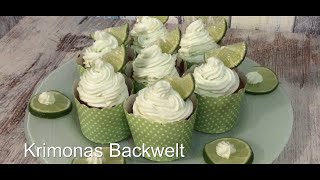 LIMETTEN MUFFINS mit Limetten - Cachaça - Buttercreme / Cupcakes with lime - cachaça- frosting